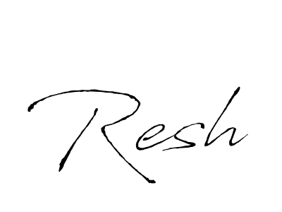 Create a beautiful signature design for name Resh. With this signature (Antro_Vectra) fonts, you can make a handwritten signature for free. Resh signature style 6 images and pictures png