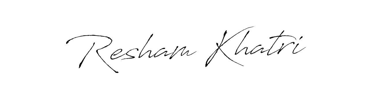 Resham Khatri stylish signature style. Best Handwritten Sign (Antro_Vectra) for my name. Handwritten Signature Collection Ideas for my name Resham Khatri. Resham Khatri signature style 6 images and pictures png