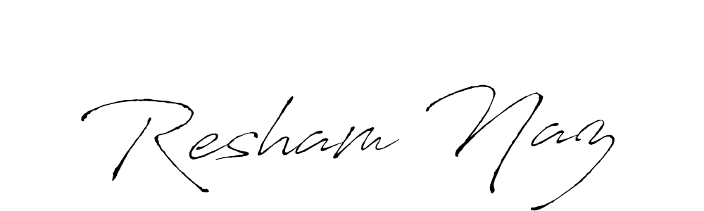 Design your own signature with our free online signature maker. With this signature software, you can create a handwritten (Antro_Vectra) signature for name Resham Naz. Resham Naz signature style 6 images and pictures png