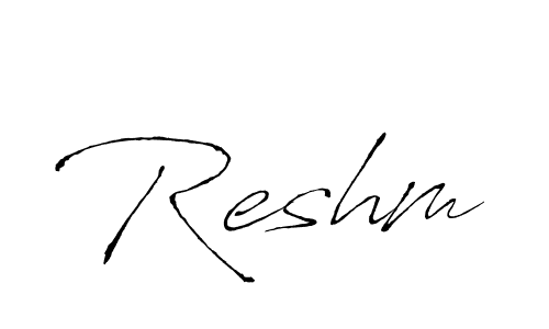 How to make Reshm name signature. Use Antro_Vectra style for creating short signs online. This is the latest handwritten sign. Reshm signature style 6 images and pictures png