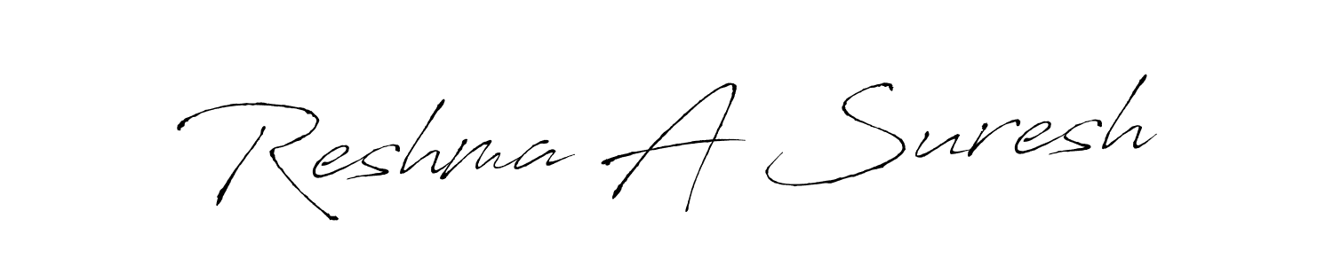 Antro_Vectra is a professional signature style that is perfect for those who want to add a touch of class to their signature. It is also a great choice for those who want to make their signature more unique. Get Reshma A Suresh name to fancy signature for free. Reshma A Suresh signature style 6 images and pictures png