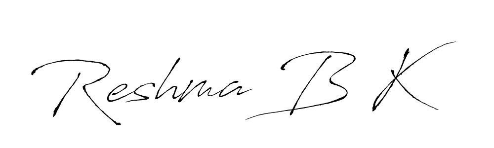 Reshma B K stylish signature style. Best Handwritten Sign (Antro_Vectra) for my name. Handwritten Signature Collection Ideas for my name Reshma B K. Reshma B K signature style 6 images and pictures png