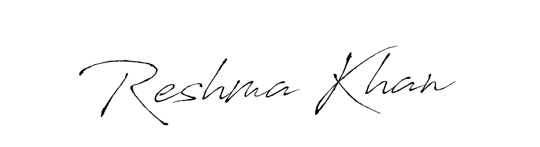 Make a beautiful signature design for name Reshma Khan. With this signature (Antro_Vectra) style, you can create a handwritten signature for free. Reshma Khan signature style 6 images and pictures png