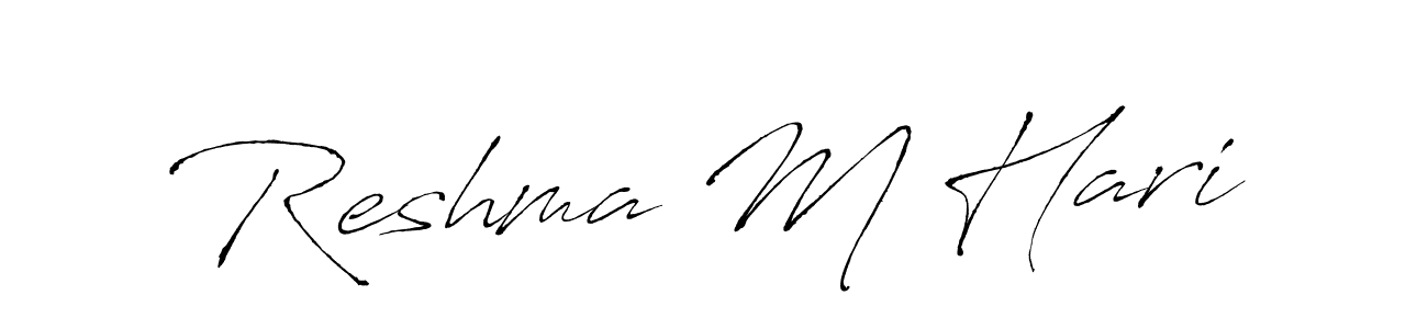 Make a short Reshma M Hari signature style. Manage your documents anywhere anytime using Antro_Vectra. Create and add eSignatures, submit forms, share and send files easily. Reshma M Hari signature style 6 images and pictures png