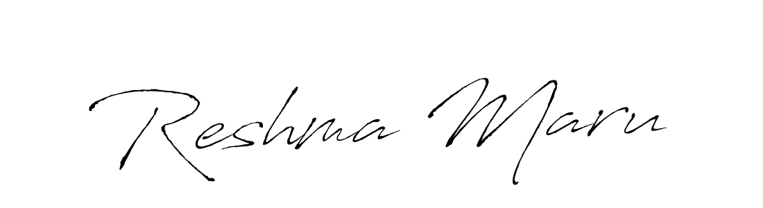 How to make Reshma Maru name signature. Use Antro_Vectra style for creating short signs online. This is the latest handwritten sign. Reshma Maru signature style 6 images and pictures png