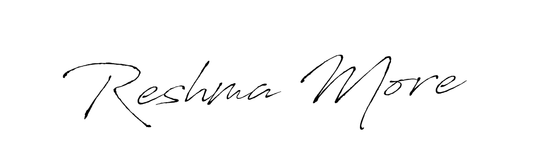 Use a signature maker to create a handwritten signature online. With this signature software, you can design (Antro_Vectra) your own signature for name Reshma More. Reshma More signature style 6 images and pictures png