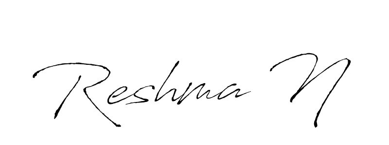 Use a signature maker to create a handwritten signature online. With this signature software, you can design (Antro_Vectra) your own signature for name Reshma N. Reshma N signature style 6 images and pictures png