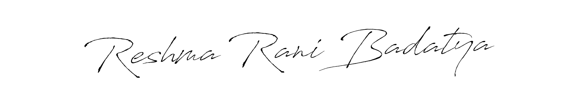Make a short Reshma Rani Badatya signature style. Manage your documents anywhere anytime using Antro_Vectra. Create and add eSignatures, submit forms, share and send files easily. Reshma Rani Badatya signature style 6 images and pictures png