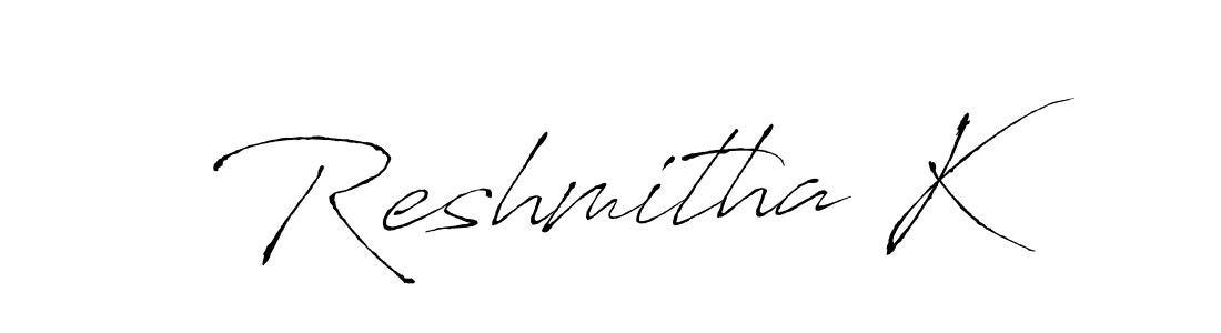 It looks lik you need a new signature style for name Reshmitha K. Design unique handwritten (Antro_Vectra) signature with our free signature maker in just a few clicks. Reshmitha K signature style 6 images and pictures png