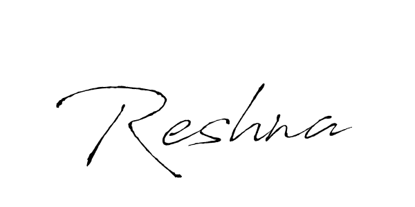 Design your own signature with our free online signature maker. With this signature software, you can create a handwritten (Antro_Vectra) signature for name Reshna. Reshna signature style 6 images and pictures png