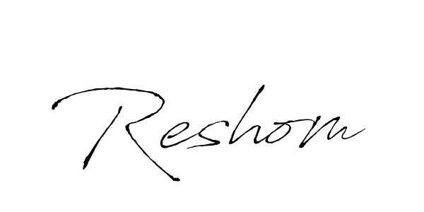 How to make Reshom signature? Antro_Vectra is a professional autograph style. Create handwritten signature for Reshom name. Reshom signature style 6 images and pictures png