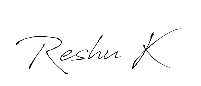 Make a short Reshu K signature style. Manage your documents anywhere anytime using Antro_Vectra. Create and add eSignatures, submit forms, share and send files easily. Reshu K signature style 6 images and pictures png