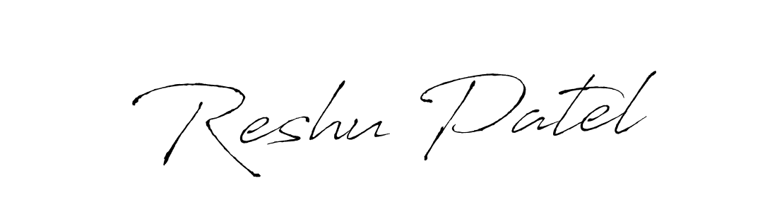 Antro_Vectra is a professional signature style that is perfect for those who want to add a touch of class to their signature. It is also a great choice for those who want to make their signature more unique. Get Reshu Patel name to fancy signature for free. Reshu Patel signature style 6 images and pictures png