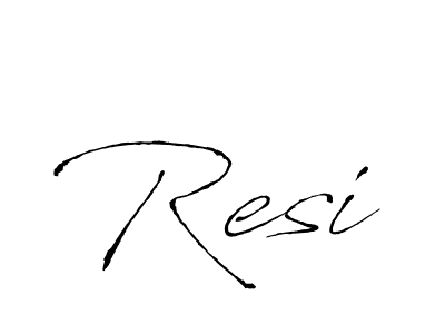 Create a beautiful signature design for name Resi. With this signature (Antro_Vectra) fonts, you can make a handwritten signature for free. Resi signature style 6 images and pictures png