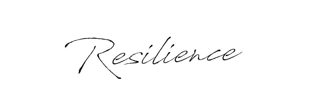 How to make Resilience signature? Antro_Vectra is a professional autograph style. Create handwritten signature for Resilience name. Resilience signature style 6 images and pictures png