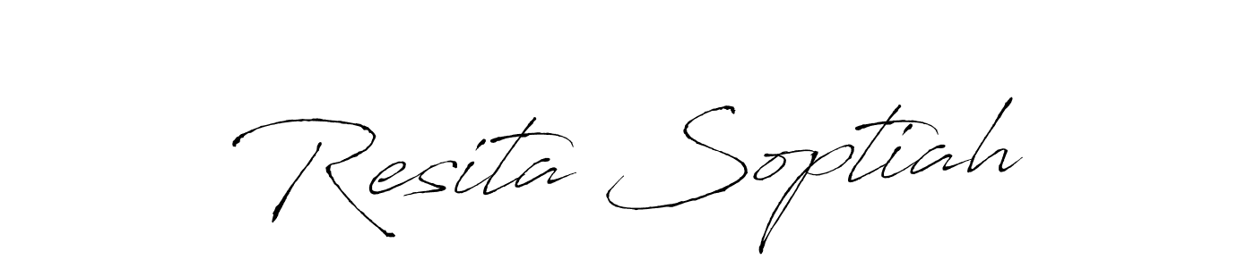 Resita Soptiah stylish signature style. Best Handwritten Sign (Antro_Vectra) for my name. Handwritten Signature Collection Ideas for my name Resita Soptiah. Resita Soptiah signature style 6 images and pictures png