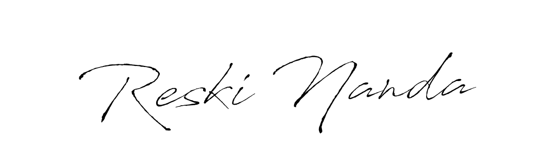 Reski Nanda stylish signature style. Best Handwritten Sign (Antro_Vectra) for my name. Handwritten Signature Collection Ideas for my name Reski Nanda. Reski Nanda signature style 6 images and pictures png