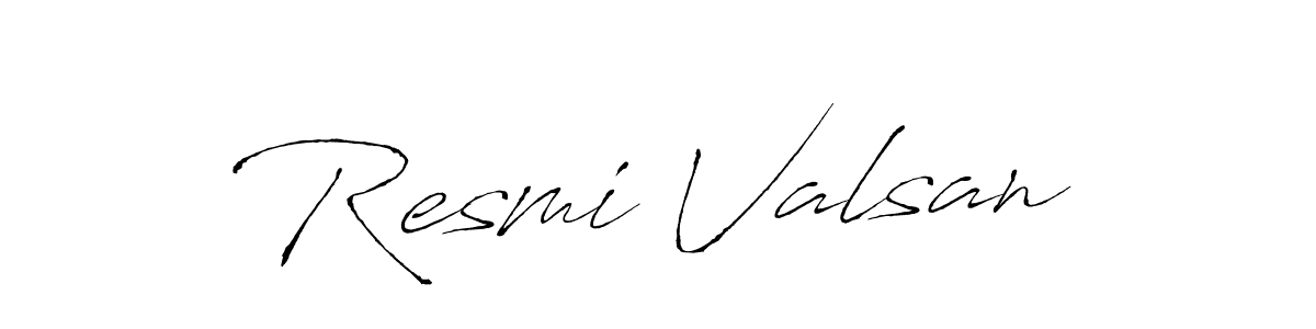 Antro_Vectra is a professional signature style that is perfect for those who want to add a touch of class to their signature. It is also a great choice for those who want to make their signature more unique. Get Resmi Valsan name to fancy signature for free. Resmi Valsan signature style 6 images and pictures png