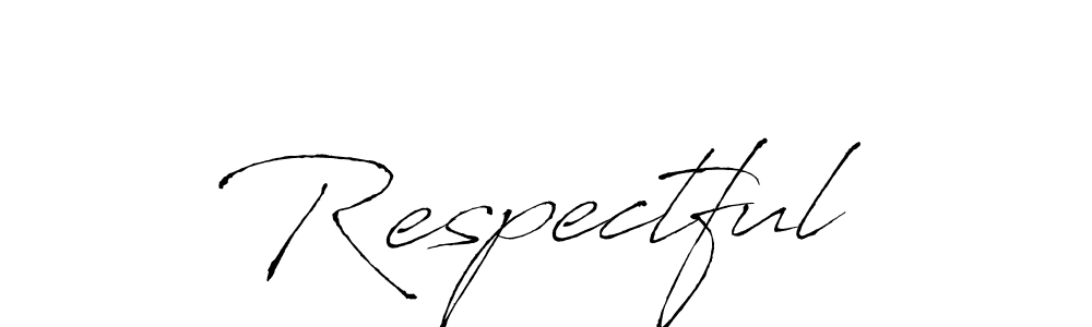 How to make Respectful signature? Antro_Vectra is a professional autograph style. Create handwritten signature for Respectful name. Respectful signature style 6 images and pictures png