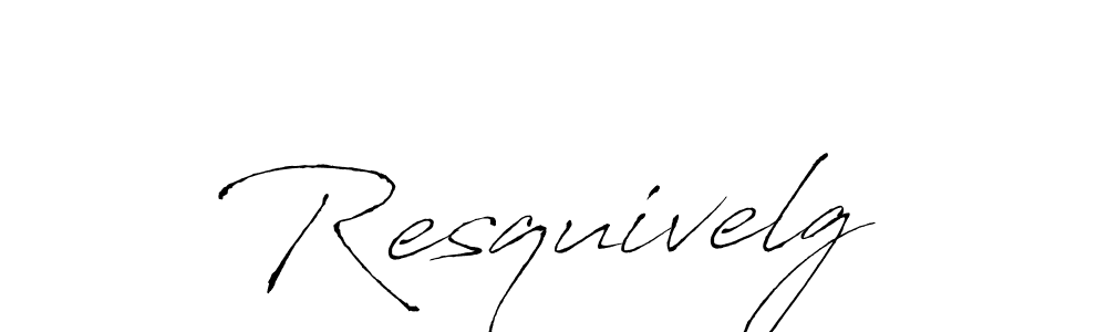 Create a beautiful signature design for name Resquivelg. With this signature (Antro_Vectra) fonts, you can make a handwritten signature for free. Resquivelg signature style 6 images and pictures png