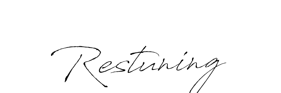 You should practise on your own different ways (Antro_Vectra) to write your name (Restuning) in signature. don't let someone else do it for you. Restuning signature style 6 images and pictures png