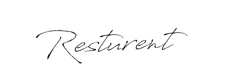 How to Draw Resturent signature style? Antro_Vectra is a latest design signature styles for name Resturent. Resturent signature style 6 images and pictures png