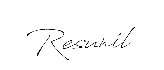 Here are the top 10 professional signature styles for the name Resunil. These are the best autograph styles you can use for your name. Resunil signature style 6 images and pictures png