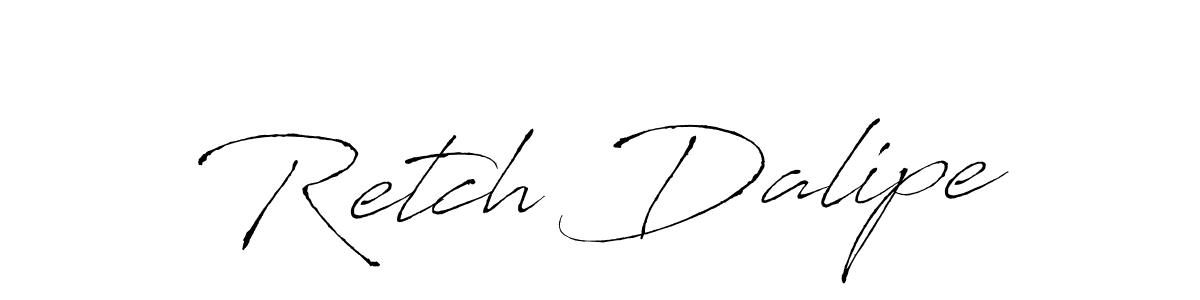 How to make Retch Dalipe signature? Antro_Vectra is a professional autograph style. Create handwritten signature for Retch Dalipe name. Retch Dalipe signature style 6 images and pictures png