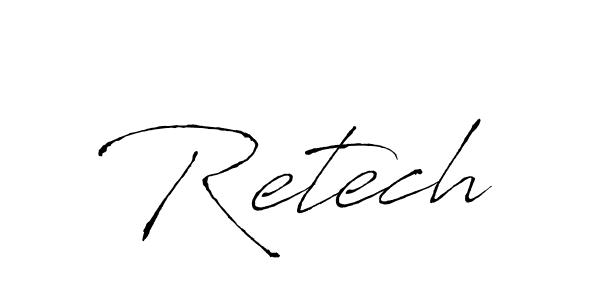 Create a beautiful signature design for name Retech. With this signature (Antro_Vectra) fonts, you can make a handwritten signature for free. Retech signature style 6 images and pictures png