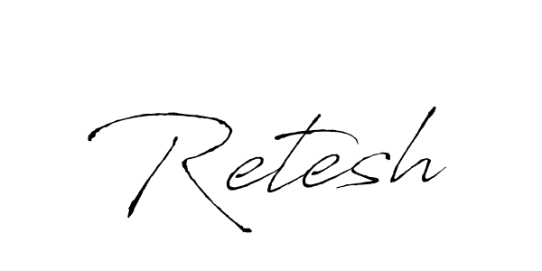 if you are searching for the best signature style for your name Retesh. so please give up your signature search. here we have designed multiple signature styles  using Antro_Vectra. Retesh signature style 6 images and pictures png