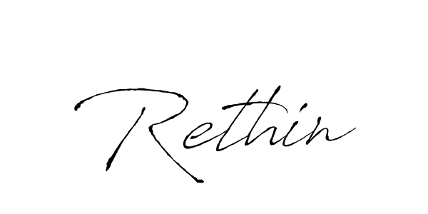 How to make Rethin signature? Antro_Vectra is a professional autograph style. Create handwritten signature for Rethin name. Rethin signature style 6 images and pictures png