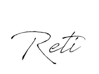 How to make Reti signature? Antro_Vectra is a professional autograph style. Create handwritten signature for Reti name. Reti signature style 6 images and pictures png