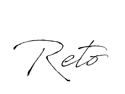 Make a beautiful signature design for name Reto. Use this online signature maker to create a handwritten signature for free. Reto signature style 6 images and pictures png