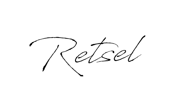 How to make Retsel name signature. Use Antro_Vectra style for creating short signs online. This is the latest handwritten sign. Retsel signature style 6 images and pictures png