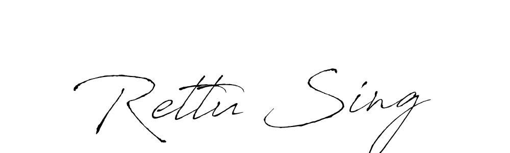 Rettu Sing stylish signature style. Best Handwritten Sign (Antro_Vectra) for my name. Handwritten Signature Collection Ideas for my name Rettu Sing. Rettu Sing signature style 6 images and pictures png