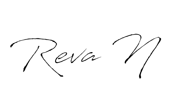 How to make Reva N name signature. Use Antro_Vectra style for creating short signs online. This is the latest handwritten sign. Reva N signature style 6 images and pictures png