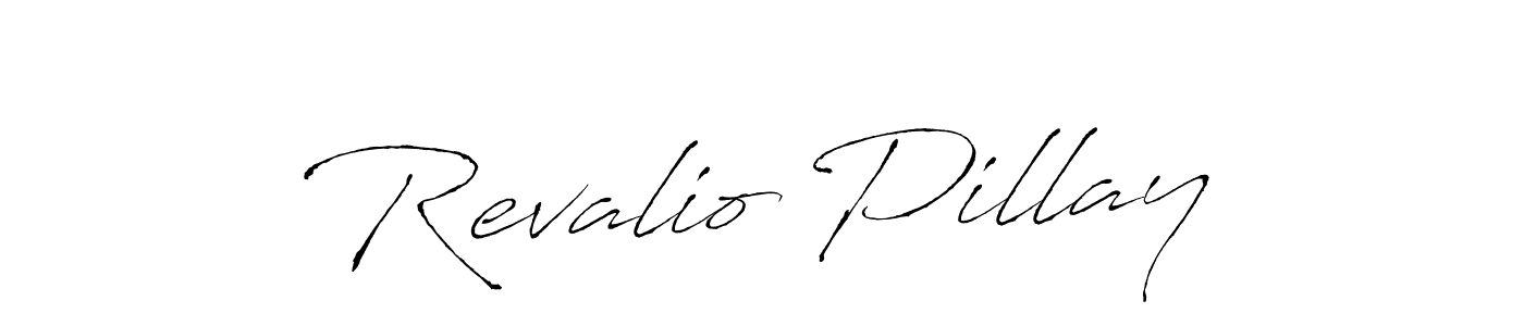 Also we have Revalio Pillay name is the best signature style. Create professional handwritten signature collection using Antro_Vectra autograph style. Revalio Pillay signature style 6 images and pictures png