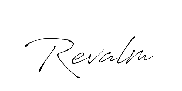 Revalm stylish signature style. Best Handwritten Sign (Antro_Vectra) for my name. Handwritten Signature Collection Ideas for my name Revalm. Revalm signature style 6 images and pictures png