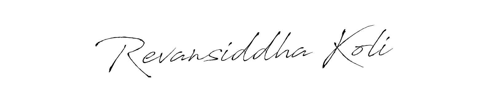 Also You can easily find your signature by using the search form. We will create Revansiddha Koli name handwritten signature images for you free of cost using Antro_Vectra sign style. Revansiddha Koli signature style 6 images and pictures png