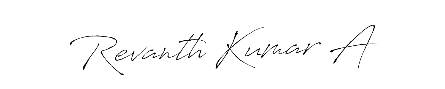 It looks lik you need a new signature style for name Revanth Kumar A. Design unique handwritten (Antro_Vectra) signature with our free signature maker in just a few clicks. Revanth Kumar A signature style 6 images and pictures png