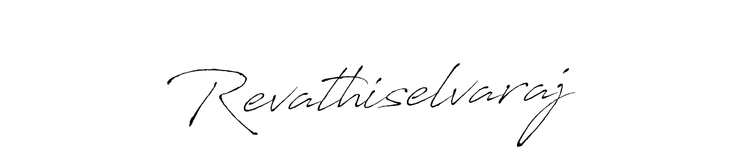 Make a beautiful signature design for name Revathiselvaraj. With this signature (Antro_Vectra) style, you can create a handwritten signature for free. Revathiselvaraj signature style 6 images and pictures png