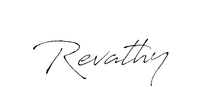 Design your own signature with our free online signature maker. With this signature software, you can create a handwritten (Antro_Vectra) signature for name Revathy. Revathy signature style 6 images and pictures png