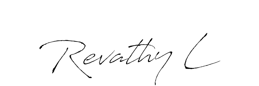 How to make Revathy L signature? Antro_Vectra is a professional autograph style. Create handwritten signature for Revathy L name. Revathy L signature style 6 images and pictures png