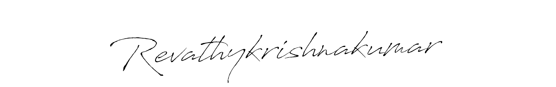 Revathykrishnakumar stylish signature style. Best Handwritten Sign (Antro_Vectra) for my name. Handwritten Signature Collection Ideas for my name Revathykrishnakumar. Revathykrishnakumar signature style 6 images and pictures png