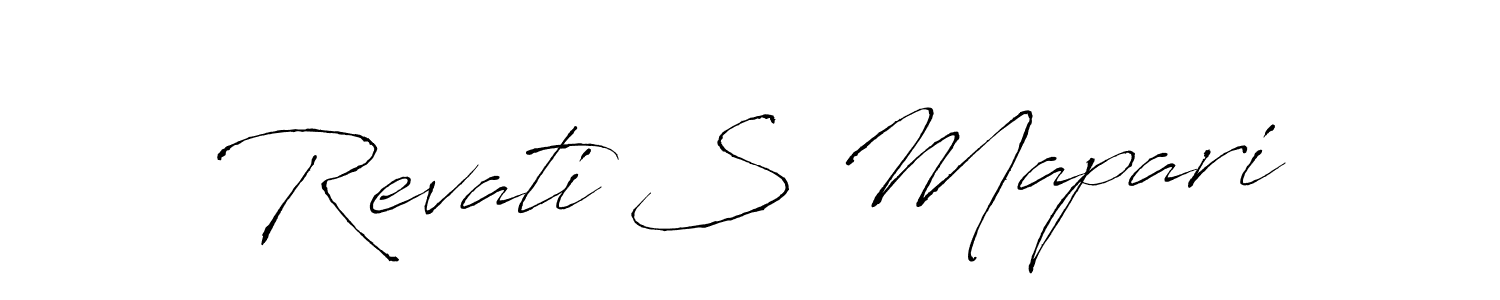Create a beautiful signature design for name Revati S Mapari. With this signature (Antro_Vectra) fonts, you can make a handwritten signature for free. Revati S Mapari signature style 6 images and pictures png