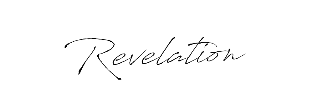 Design your own signature with our free online signature maker. With this signature software, you can create a handwritten (Antro_Vectra) signature for name Revelation. Revelation signature style 6 images and pictures png