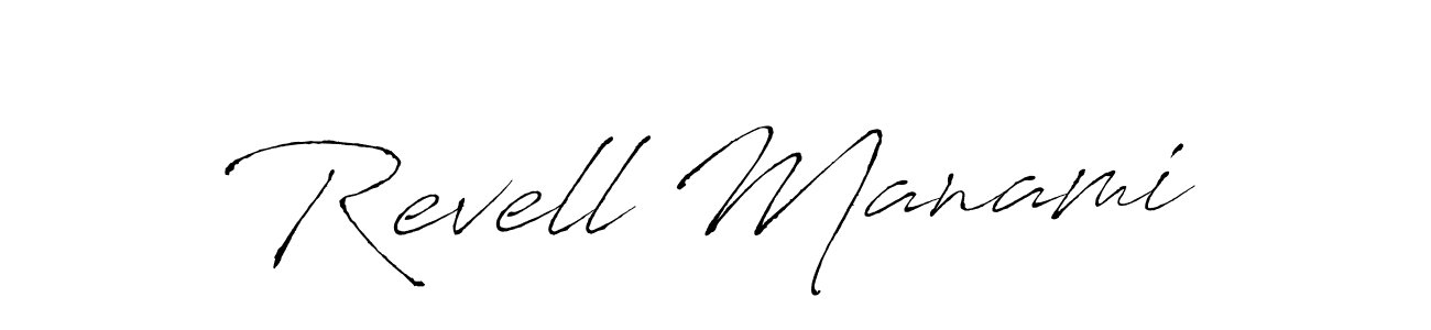 You can use this online signature creator to create a handwritten signature for the name Revell Manami. This is the best online autograph maker. Revell Manami signature style 6 images and pictures png
