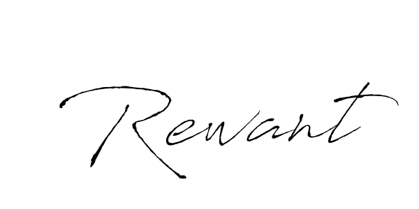 How to make Rewant signature? Antro_Vectra is a professional autograph style. Create handwritten signature for Rewant name. Rewant signature style 6 images and pictures png