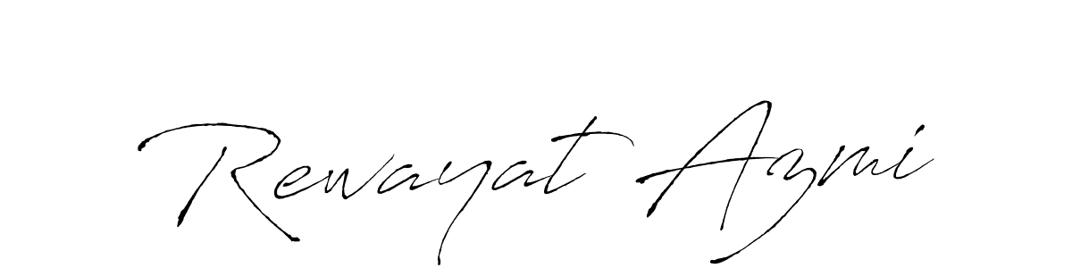 Make a beautiful signature design for name Rewayat Azmi. With this signature (Antro_Vectra) style, you can create a handwritten signature for free. Rewayat Azmi signature style 6 images and pictures png