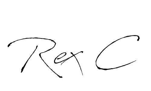 Antro_Vectra is a professional signature style that is perfect for those who want to add a touch of class to their signature. It is also a great choice for those who want to make their signature more unique. Get Rex C name to fancy signature for free. Rex C signature style 6 images and pictures png
